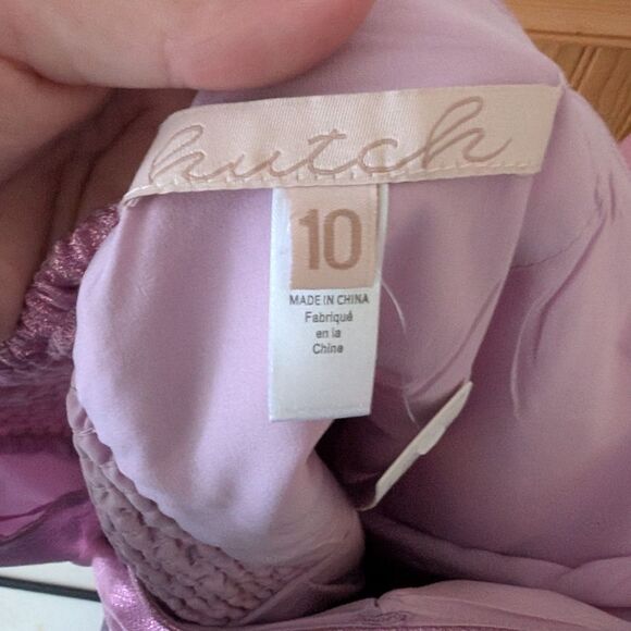 Anthropologie Hutch Corsage One Shoulder Sparkly Iridescent Romper Size 10 - Picture 7 of 8